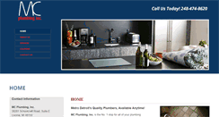 Desktop Screenshot of mcplumbinginc.com